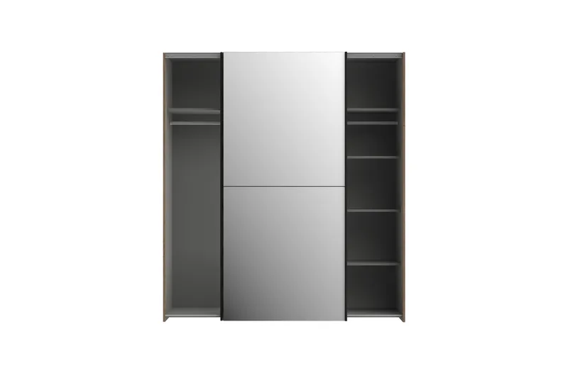 Edessa Garderob 62x171 cm - Brun/Svart - Förvaring - Klädförvaring - Garderob & garderobssystem