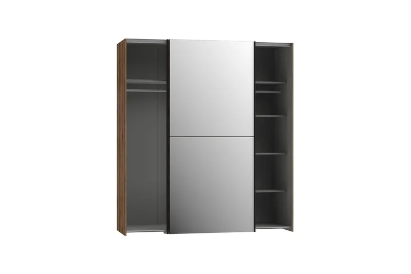 Edessa Garderob 62x171 cm - Brun/Svart - Förvaring - Klädförvaring - Garderob & garderobssystem