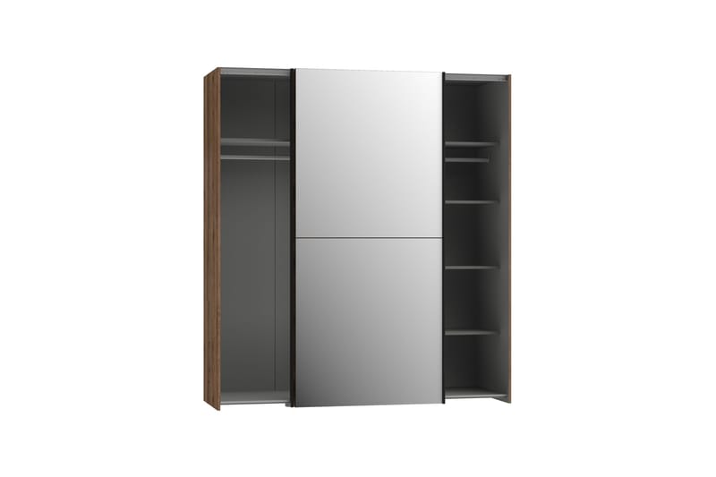 Edessa Garderob 62x171 cm - Brun/Svart - Förvaring - Klädförvaring - Garderob & garderobssystem