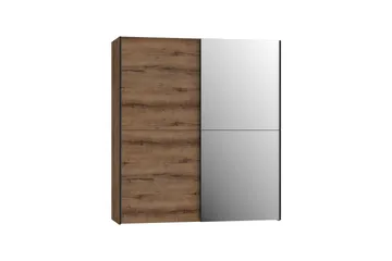 Edessa Garderob 62x171 cm - Brun/Svart - Förvaring - Klädförvaring - Garderob & garderobssystem