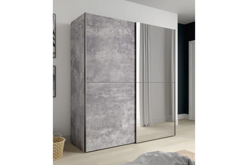 Edessa Garderob 62x171 cm - Grå - Förvaring - Klädförvaring - Garderob & garderobssystem