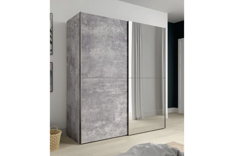 Edessa Garderob 62x171 cm - Grå - Förvaring - Klädförvaring - Garderob & garderobssystem