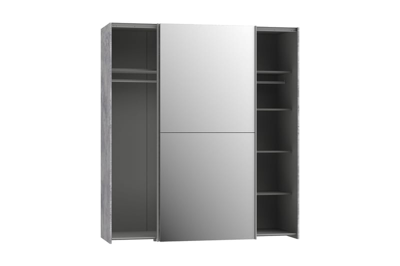 Edessa Garderob 62x171 cm - Grå - Förvaring - Klädförvaring - Garderob & garderobssystem