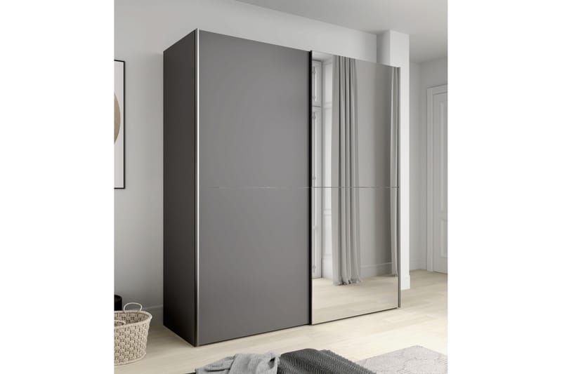 Edessa Garderob 62x171 cm - Mörkgrå - Förvaring - Klädförvaring - Garderob & garderobssystem