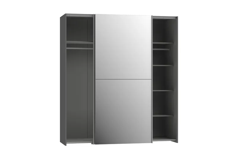 Edessa Garderob 62x171 cm - Mörkgrå - Förvaring - Klädförvaring - Garderob & garderobssystem