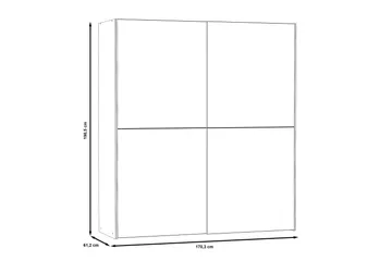Edessa Garderob 62x171 cm - Vit - Förvaring - Klädförvaring - Garderob & garderobssystem
