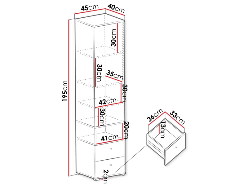 Edson Garderob 45 cm - Förvaring - Klädförvaring - Garderob & garderobssystem