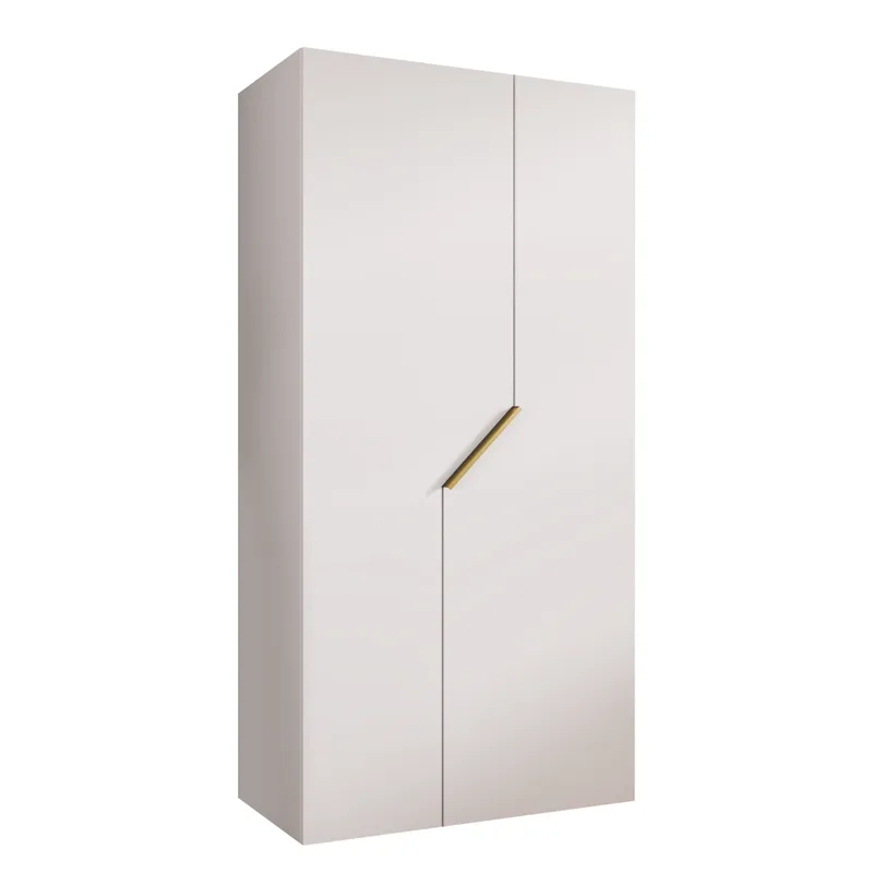 Eikra Garderob 100 cm, Vit/guld
