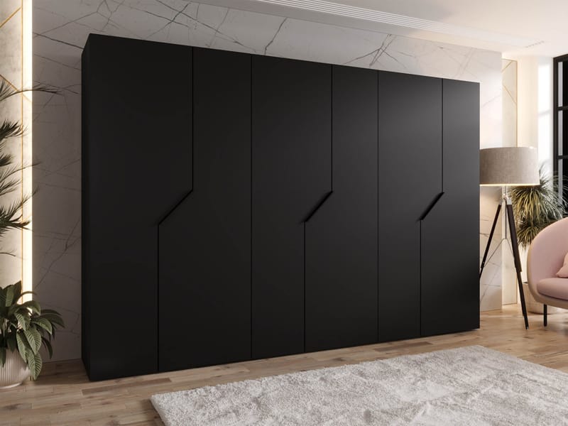 Eikra Garderob 300 cm - svart - Förvaring - Klädförvaring - Garderob & garderobssystem - Klädskåp & fristående garderob