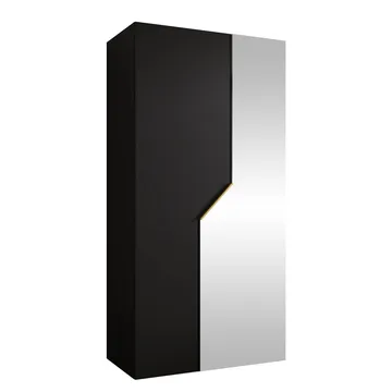Eikra Garderob med spegel 100 cm - Guld/svart - Förvaring - Klädförvaring - Garderob & garderobssystem