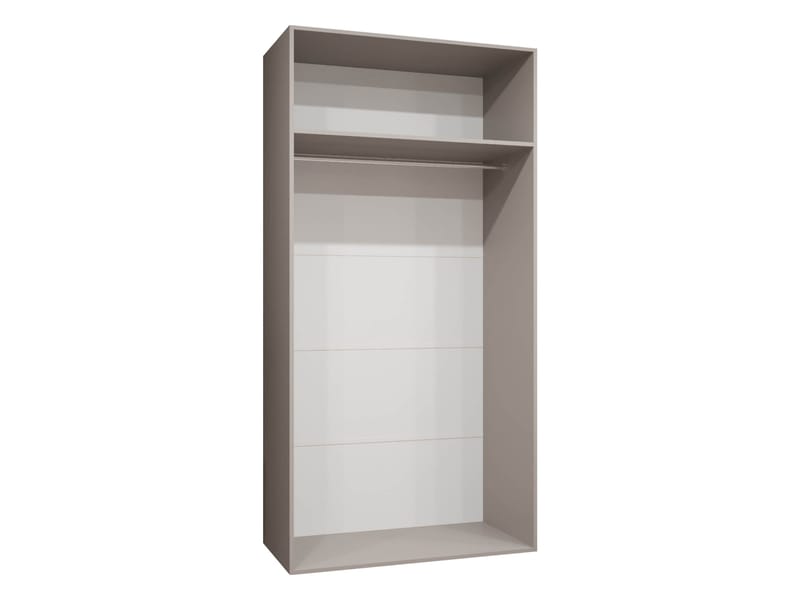 Eikra Garderob med spegel 100 cm - Vit / guld / spegel - Förvaring - Klädförvaring - Garderob & garderobssystem