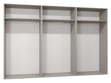 Eikra Garderob med spegel 300 cm - Guld/vit - Förvaring - Klädförvaring - Garderob & garderobssystem - Klädskåp & fristående garderob