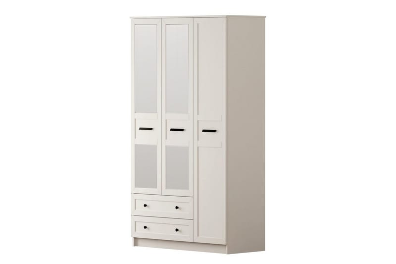 Elaro Garderobsskåp 105x184 cm - Matt Vit - Förvaring - Klädförvaring - Garderob & garderobssystem - Klädskåp & fristående garderob