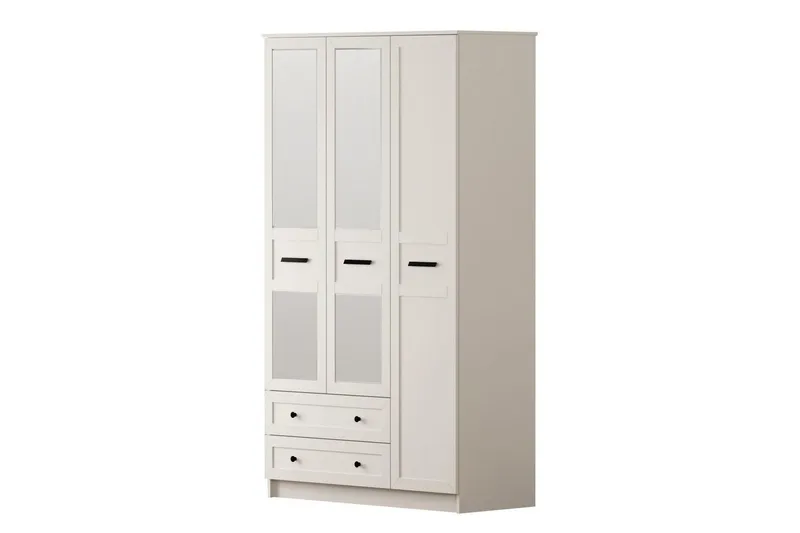 Elaro Garderobsskåp 105x184 cm - Matt Vit - Förvaring - Klädförvaring - Garderob & garderobssystem - Klädskåp & fristående garderob