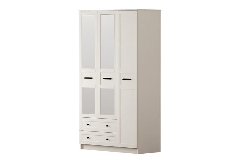 Elaro Garderobsskåp 105x184 cm, Matt Vit