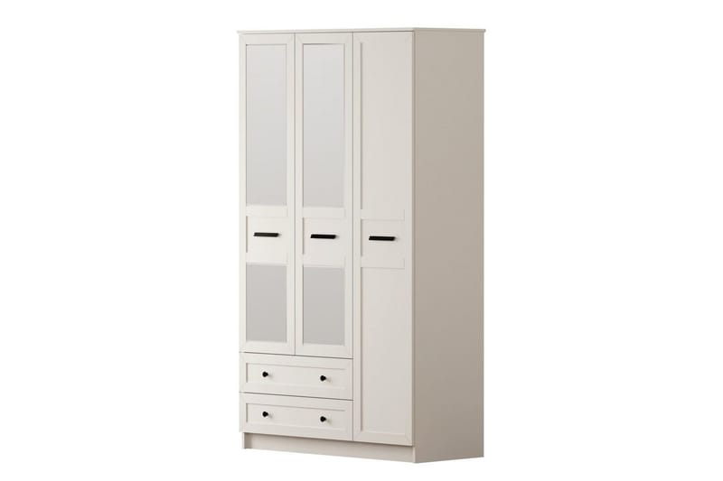 Elaro Garderobsskåp 105x210 cm - Matt Vit - Förvaring - Klädförvaring - Garderob & garderobssystem - Klädskåp & fristående garderob