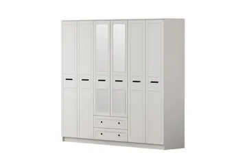 Elaro Garderobsskåp 210x210 cm - Matt Vit - Förvaring - Klädförvaring - Garderob & garderobssystem - Klädskåp & fristående garderob