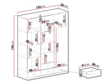 Elvaren Garderob 150 cm - Förvaring - Klädförvaring - Garderob & garderobssystem