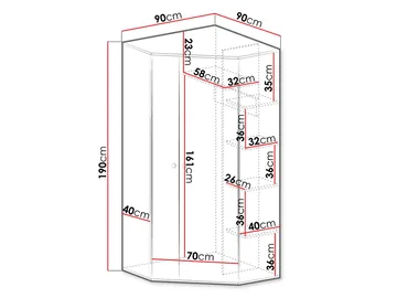 Elvaren Garderob 90 cm - Förvaring - Klädförvaring - Garderob & garderobssystem - Hörngarderob