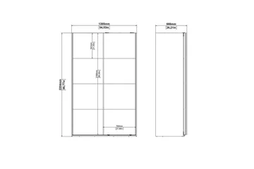 Elvos Garderob 139x220 cm - Vit - Förvaring - Klädförvaring - Garderob & garderobssystem