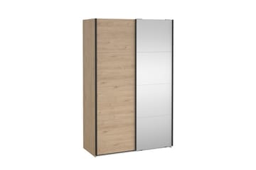 Elvos Garderob med Spegel 139x220 cm - Natur - Förvaring - Klädförvaring - Garderob & garderobssystem
