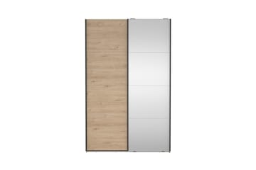 Elvos Garderob med Spegel 139x220 cm - Natur - Förvaring - Klädförvaring - Garderob & garderobssystem