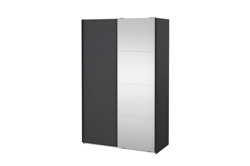 Elvos Garderob med Spegel 139x220 cm - Svart - Förvaring - Klädförvaring - Garderob & garderobssystem