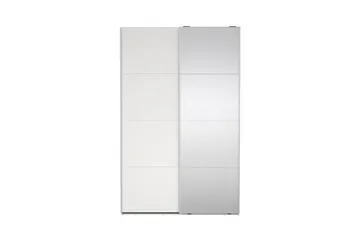 Elvos Garderob med Spegel 139x220 cm - Vit - Förvaring - Klädförvaring - Garderob & garderobssystem