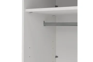Elvos Garderob med Spegel 139x220 cm - Vit - Förvaring - Klädförvaring - Garderob & garderobssystem