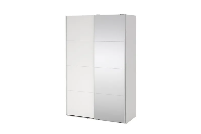 Elvos Garderob med Spegel 139x220 cm - Vit - Förvaring - Klädförvaring - Garderob & garderobssystem