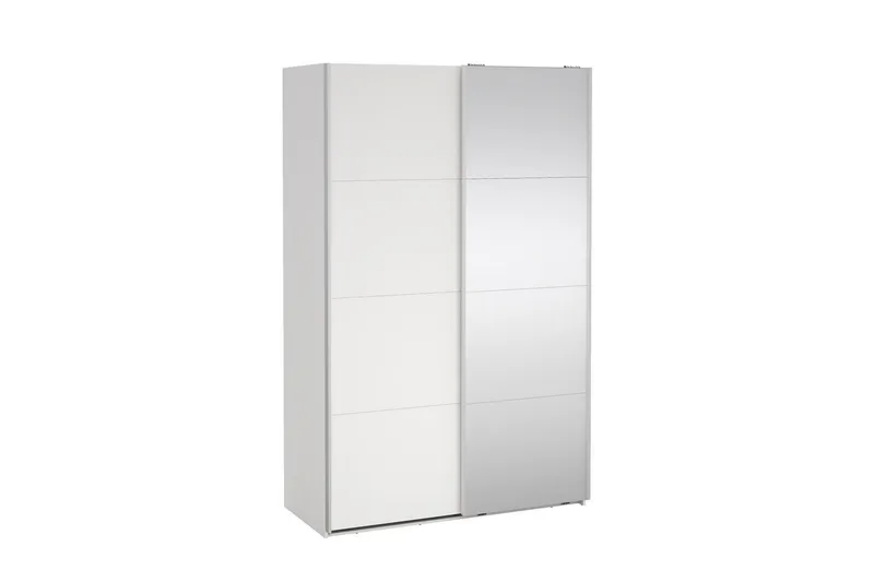 Elvos Garderob med Spegel 139x220 cm - Vit - Förvaring - Klädförvaring - Garderob & garderobssystem