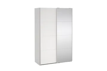 Elvos Garderob med Spegel 139x220 cm - Vit - Förvaring - Klädförvaring - Garderob & garderobssystem