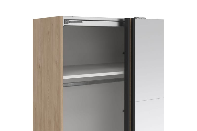 Elvos Garderob med Spegel 179x220 cm - Natur - Förvaring - Klädförvaring - Garderob & garderobssystem