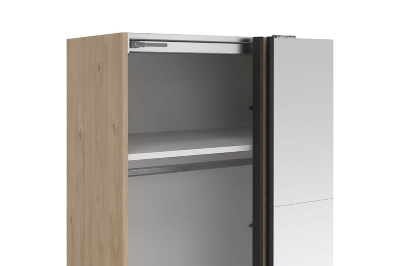 Elvos Garderob med Spegel 179x220 cm - Natur - Förvaring - Klädförvaring - Garderob & garderobssystem