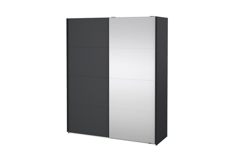 Elvos Garderob med Spegel 179x220 cm, Svart