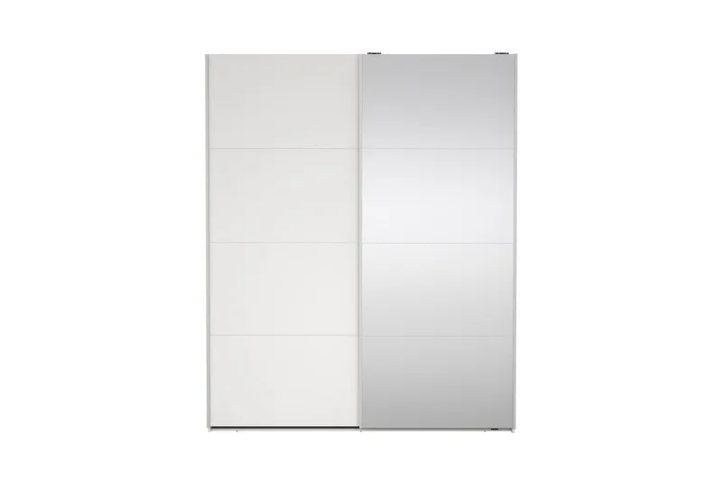 Elvos Garderob med Spegel 179x220 cm - Vit - Förvaring - Klädförvaring - Garderob & garderobssystem