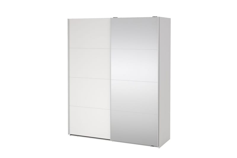 Elvos Garderob med Spegel 179x220 cm - Vit - Förvaring - Klädförvaring - Garderob & garderobssystem