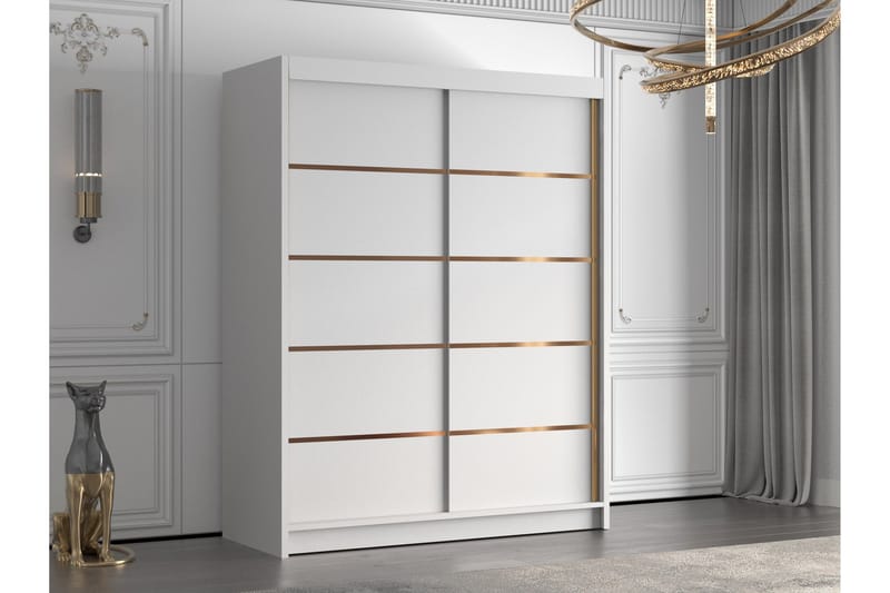 Emet Garderob 150x200 cm - Vit - Förvaring - Klädförvaring - Garderob & garderobssystem