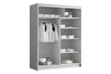 Emet Garderob med Spegel 150x200 cm - Svart - Förvaring - Klädförvaring - Garderob & garderobssystem