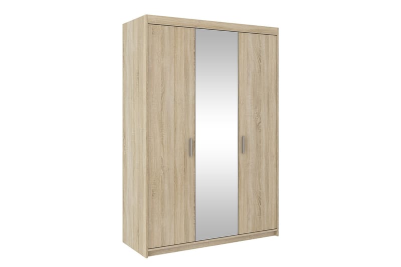 Enzenauer Garderob med Spegel 133 cm LED-belysning - Trä/natur - Förvaring - Klädförvaring - Garderob & garderobssystem
