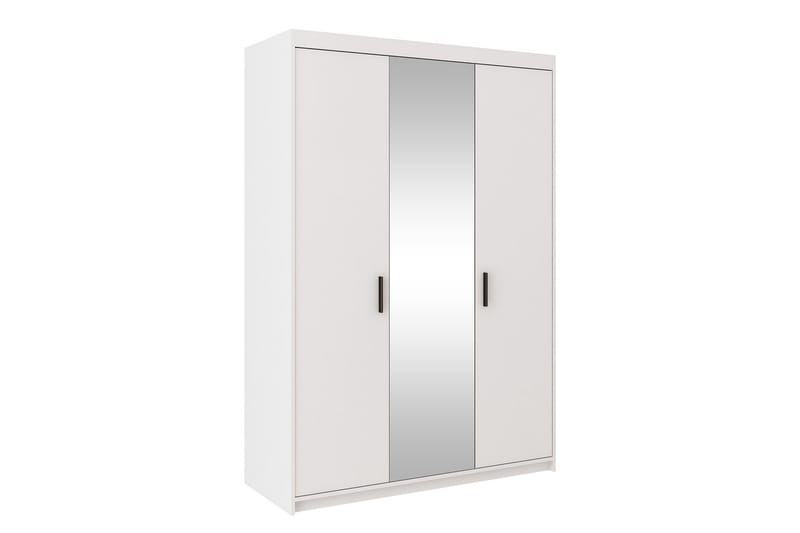Enzenauer Garderob med Spegel 133 cm - Vit - Klädskåp & fristående garderob - Garderob & garderobssystem