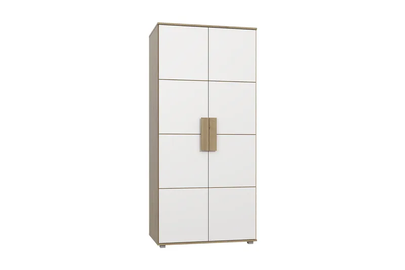 Eochar Garderob 91 cm, Brun/Vit