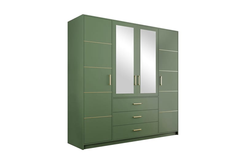 Escaldes Garderob 196 cm - Grön - Förvaring - Klädförvaring - Garderob & garderobssystem