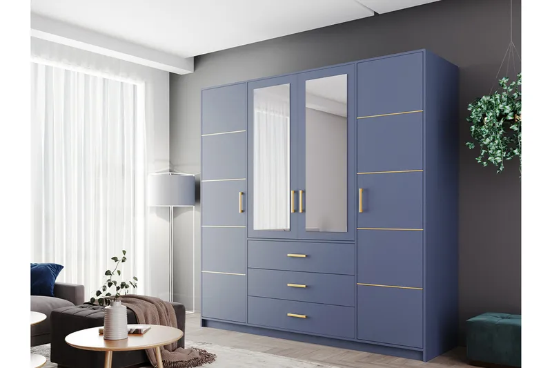 Escaldes Garderob 196 cm - Grön - Förvaring - Klädförvaring - Garderob & garderobssystem