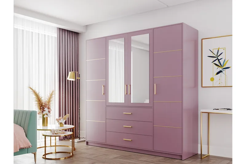 Escaldes Garderob 196 cm - Grön - Förvaring - Klädförvaring - Garderob & garderobssystem