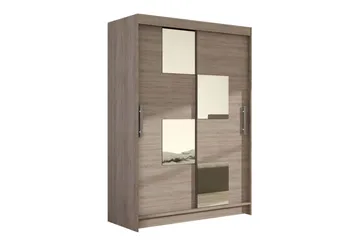 Estella Garderob Skjutdörrar Fyrkantig Spegel