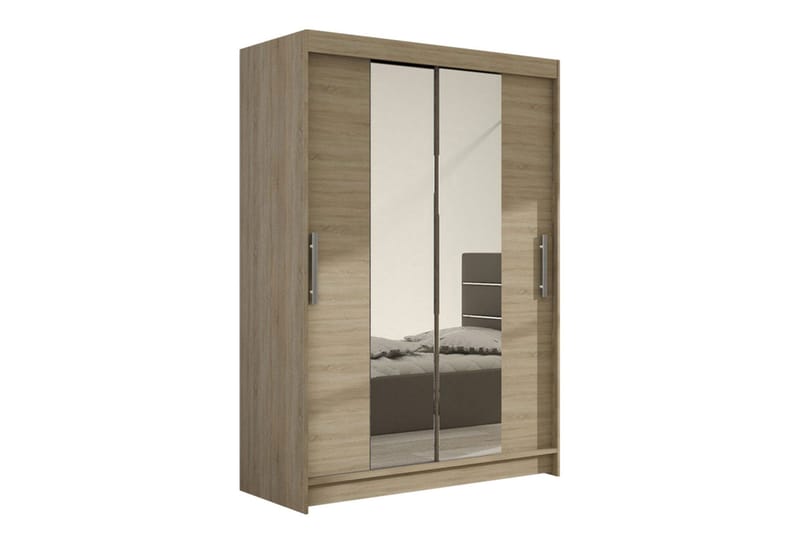 Estella Garderob Skjutdörrar Smal Spegel - Ek/Spegel - Förvaring - Klädförvaring - Garderob & garderobssystem