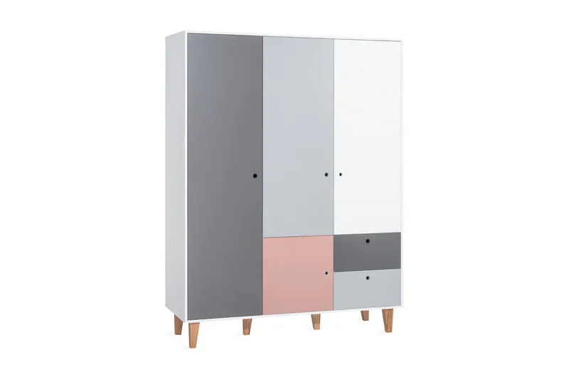 Evolve Garderob Natur/Vit/Grå, VOX