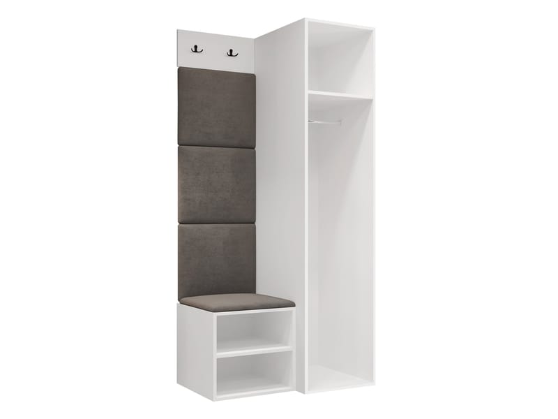 Farosa Hallmöbelset 82x191 cm - Valnöt + Manila 32 - Förvaring - Klädförvaring - Garderob & garderobssystem - Klädskåp & fristående garderob