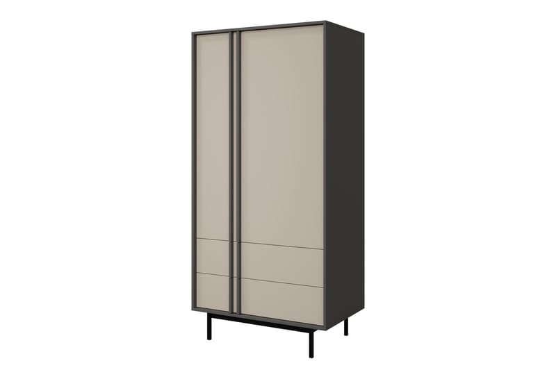 Farshian Garderob 93x195 cm - Grå/Beige - Förvaring - Klädförvaring - Garderob & garderobssystem